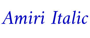 Amiri Italic الخط